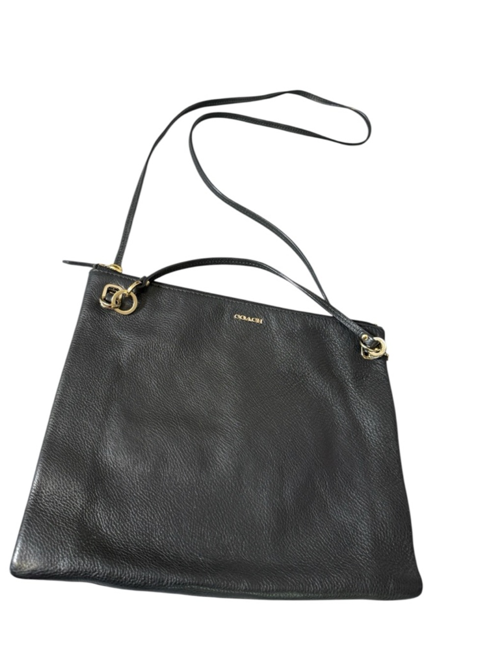 Coach  Black Pebbled Leather Crossbody Bag  with authenticity - Picture 5 of 8